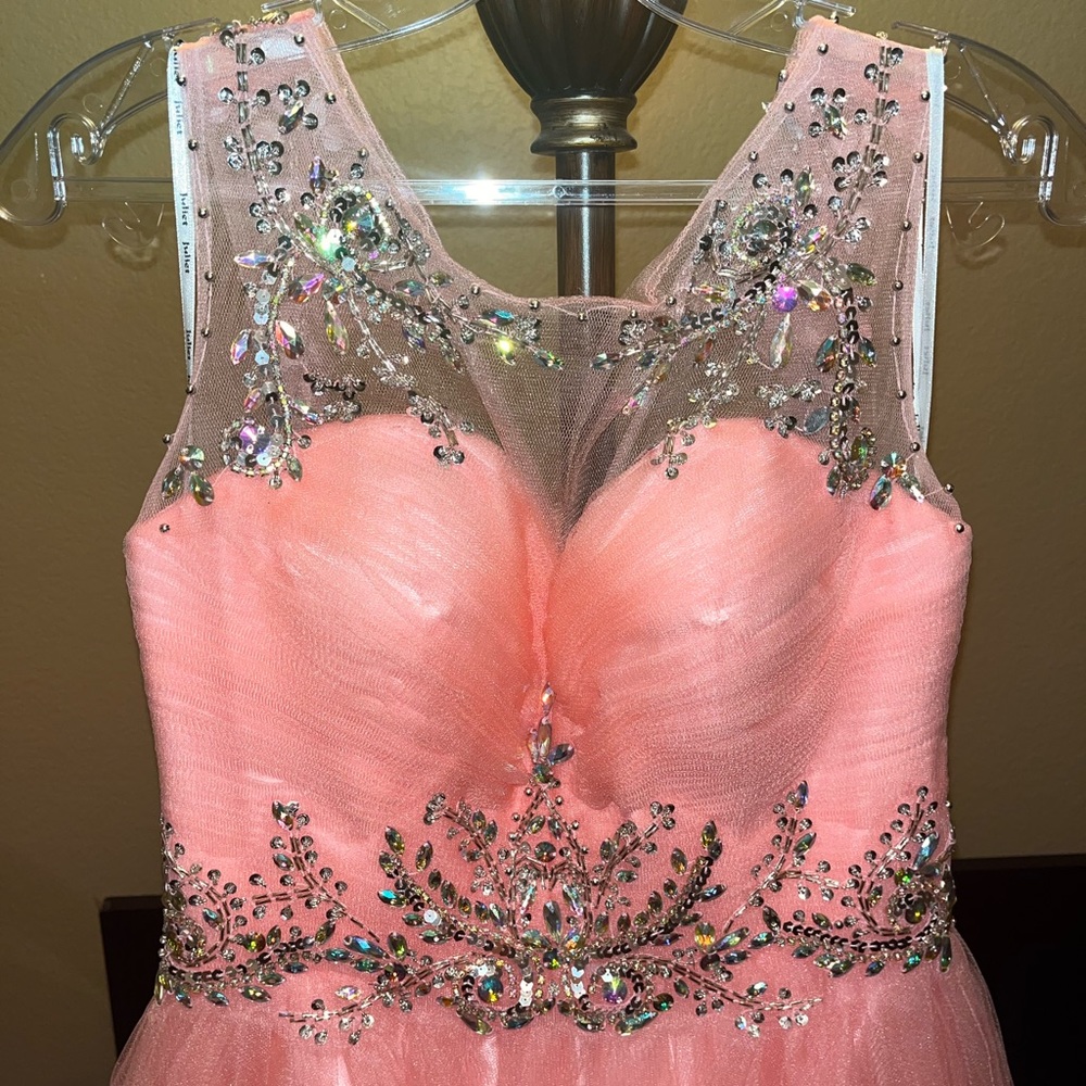 Coral pink formal dress size M worn once